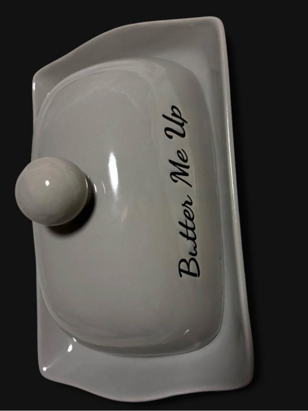 Butter Me Up Ceramic Butter Dish - grey